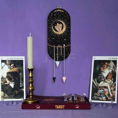 Hanging Wooden Crystal Display Shelf DJEW-CP0001-28A-1