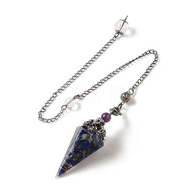 Natural Lapis Lazuli Dowsing Pendulum Big Pendants G-H285-02P-05-1