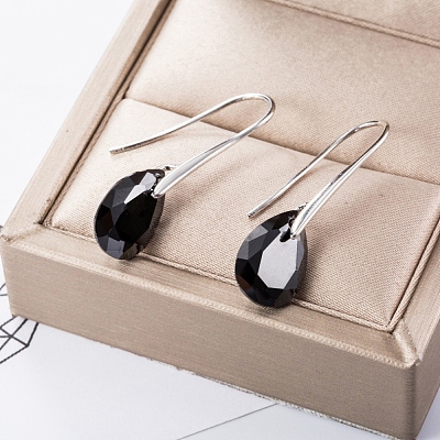 Platinum Tone Stainless Steel Dangle Earrings EJEW-EE0002-06B-1