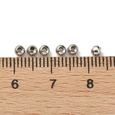 Tarnish Resistant 304 Stainless Steel Hollow Round Seamed Beads STAS-R032-3mm-1