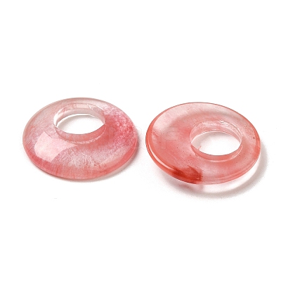 Cherry Quartz Glass Pendants G-T122-76V-1