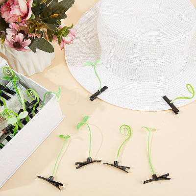 32Pcs 2 Style Bean Sprout Plastic Alligator Hair Clips PHAR-CP0001-19-1