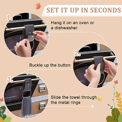 6Pcs PU Leather Towel Clip AJEW-FG0005-56-1