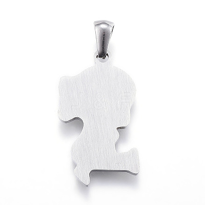 304 Stainless Steel Pendants STAS-K162-022P-1