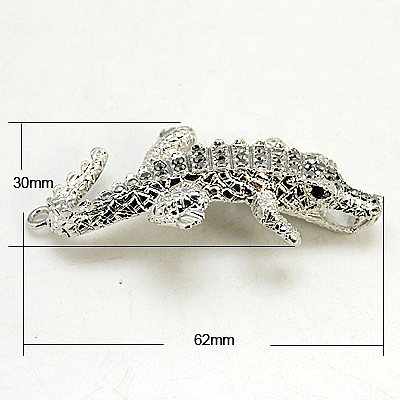 Alloy Rhinestone Links connectors ALRI-H316-M-1