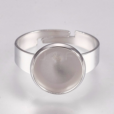 Tarnish Resistant 304 Stainless Steel Pad Ring Settings STAS-G173-19P-10mm-1