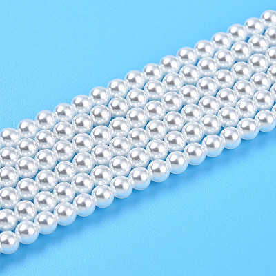 Baking Paint Pearlized Glass Pearl Bead Strands HY-N002-3mm-A12-1