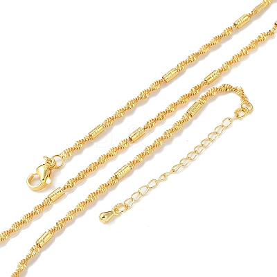 Brass Singapore Chains Necklaces for Women NJEW-D302-38G-1