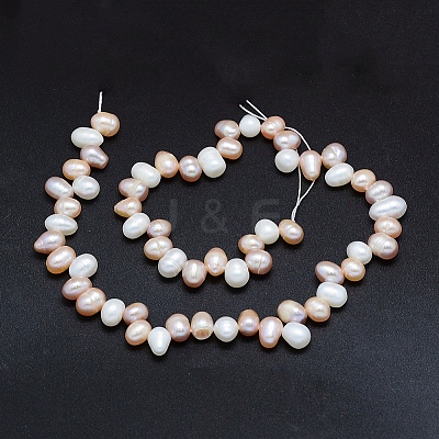 Natural Cultured Freshwater Pearl Beads Strands PEAR-G004-03F-01-1