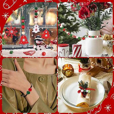 50Pcs 10 Style Christmas Theme Acrylic Beads SACR-SC0001-22-1