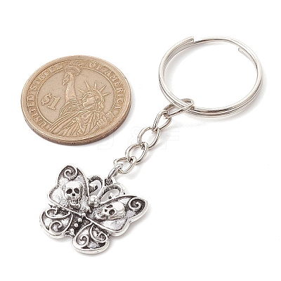 Tibetan Style Alloy Pendant Keychains KEYC-JKC00704-1