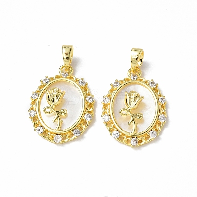 Shell Pendants KK-P223-06G-01-1