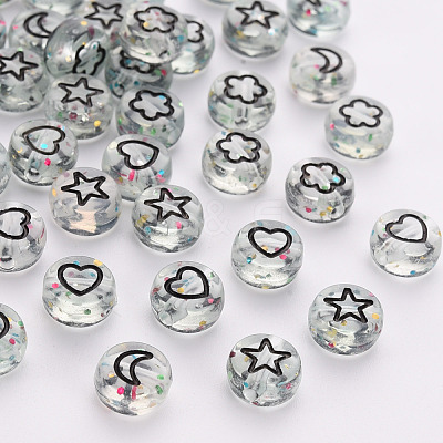 Transparent Clear Acrylic Beads X-TACR-Q102-001-1