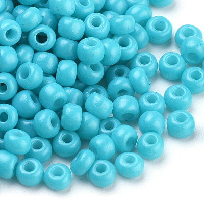 Baking Paint 8/0 Glass Seed Beads SEED-Q025-3mm-L09-1