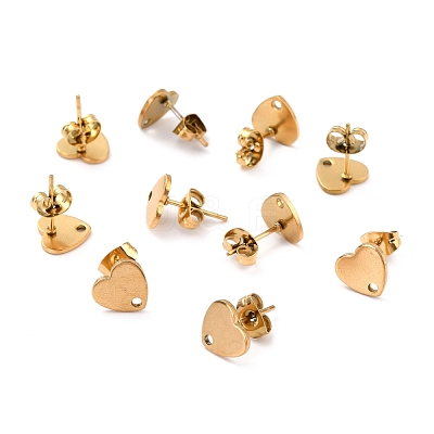 Ion Plating(IP) 304 Stainless Steel Stud Earring Findings STAS-I183-07A-07G-1