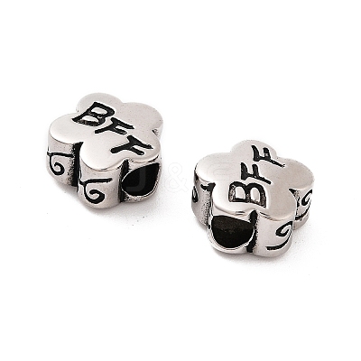 304 Stainless Steel European Beads STAS-S147-02C-1