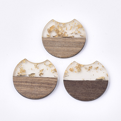 Resin & Walnut Wood Pendants RESI-T023-A-11H-1