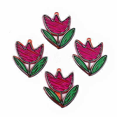 Transparent Acrylic Pendants KY-T022-31-1