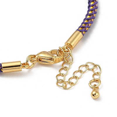 Braided Nylon Cord Bracelet Making MAK-L043-01G-15-1
