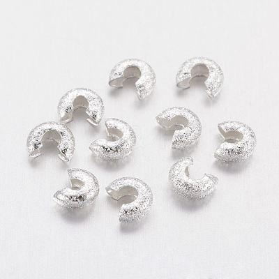 Brass Crimp Beads Covers KK-G015-S-NF-1