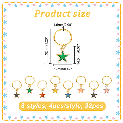 Alloy Enamel Dreadlocks Beads HJEW-AB00146-1