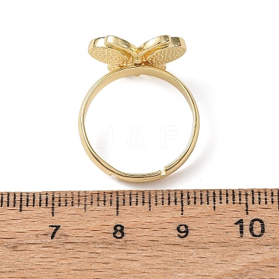 Brass Micro Pave Cubic Zirconia Finger Rings RJEW-C152-01G-1
