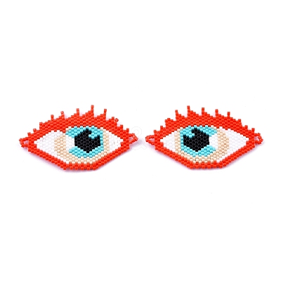 Handmade Seed Beads Links Connectors SEED-I012-03B-1