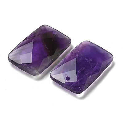 Natural Amethyst Pendants G-Z071-04J-1