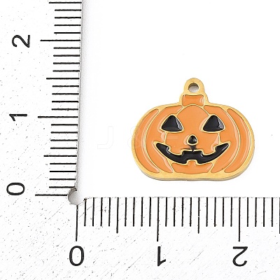 Halloween 304 Stainless Steel Enamel Pendants FIND-I068-01G-06-1