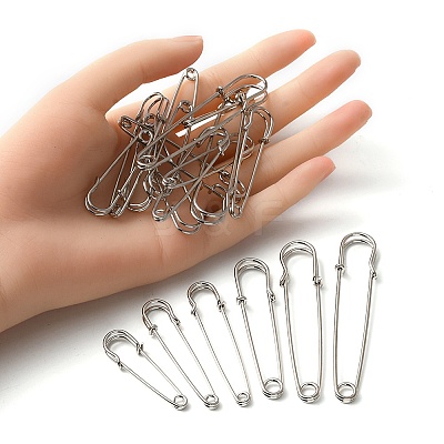 45Pcs 6 Size Iron Kilt Pins Brooch Clasps Jewelry Findings IFIN-YW0001-73-1