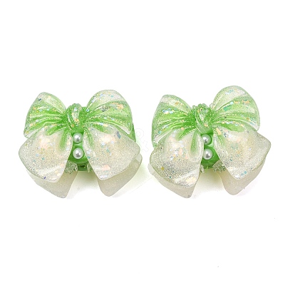 Luminous Opaque Resin & Rhinestone & Polymer Clay Beads RE-CBA1913-02B-1