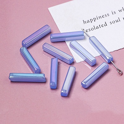 Electroplate Glass Beads GLAA-D024-01C-1