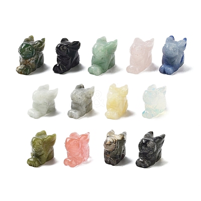 Natural & Synthetic Gemstone Carved Figurines DJEW-L023-E-1