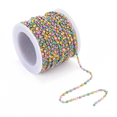 304 Stainless Steel Enamel Twisted Chains STAS-R100-40A-1