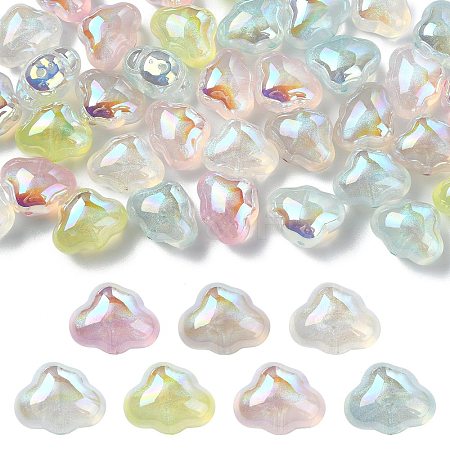 35Pcs 7 Colors Transparent Acrylic Beads MACR-CJ0002-43-1