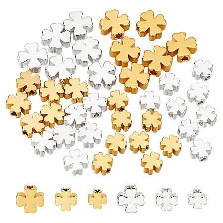 60Pcs 6 Styles Brass Beads KK-PH0010-98-1