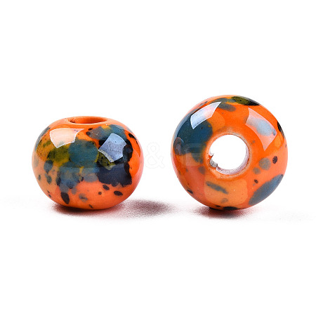 Handmade Porcelain European Beads X-OPDL-Q099-8-1