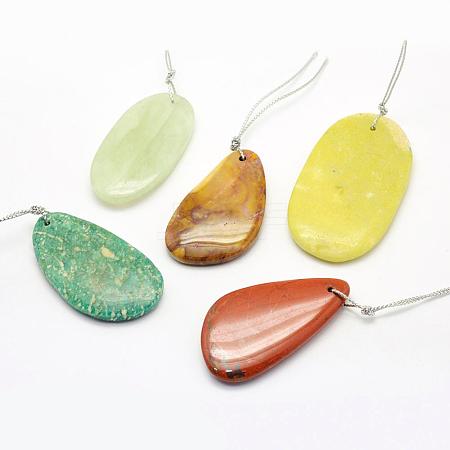 Natural Mixed Stone Pendants G-G694-B-17-1