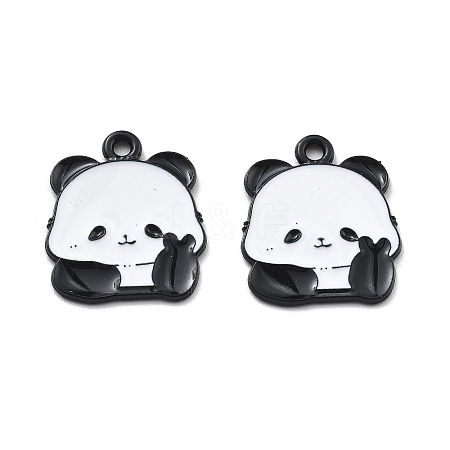 Panda Theme Alloy Enamel Pendants ENAM-F150-03-1