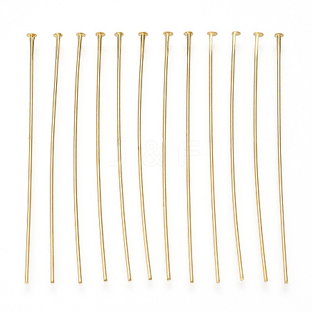 Brass Flat Head Pins KK-G331-11-0.7x55-1