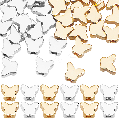 50Pcs 2 Colors Brass Spacer Beads FIND-BBC0003-86-1