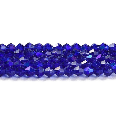 Transparent Electroplate Glass Beads Strands EGLA-A039-T6mm-L06-1