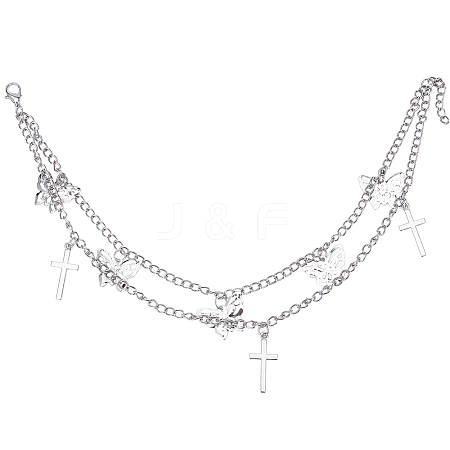 Alloy Shoe Decoration Double Chain AJEW-WH20048-20P-1