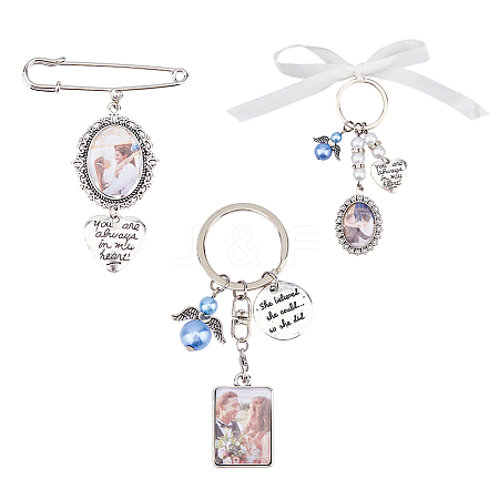 Alloy Pendant Decoration & Brooch Findings Kits HJEW-HY00012-1