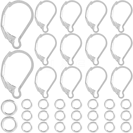 SOFPLATE 80Pcs 304 Stainless Steel Leverback Earring Findings STAS-SP0001-18P-1