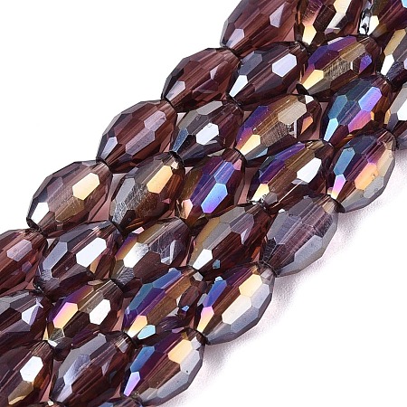 Electroplate Transparent Glass Beads Strands LS-GL-N002-01A-A16-1