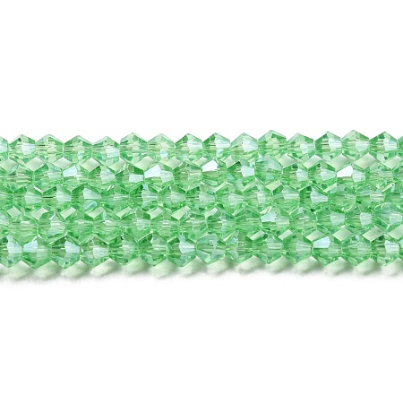 Transparent Electroplate Glass Beads Strands GLAA-F029-2mm-C24-1