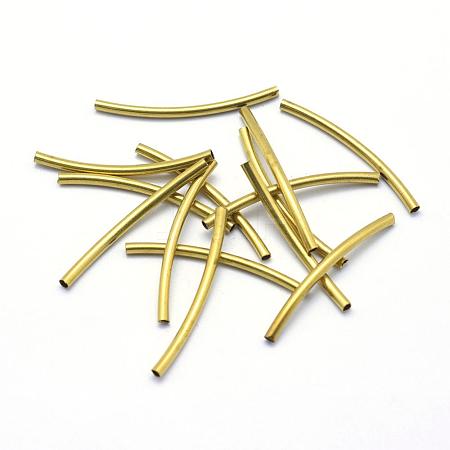 Brass Tube Beads KK-A143-35A-C-RS-1
