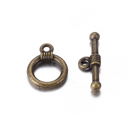 Tibetan Style Alloy Toggle Clasps X-MLF0034Y-NF-1