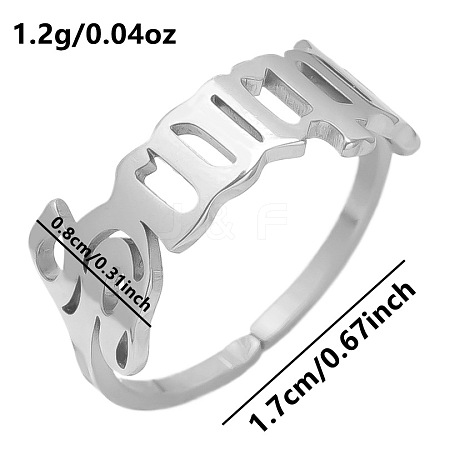 Non-Tarnish Adjustable Stainless Steel Constellations Cuff Ring for Couples TY6304-15-1